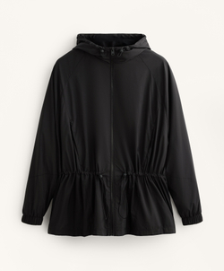 Oysho Водонепроницаемая длинная ветровка, черный