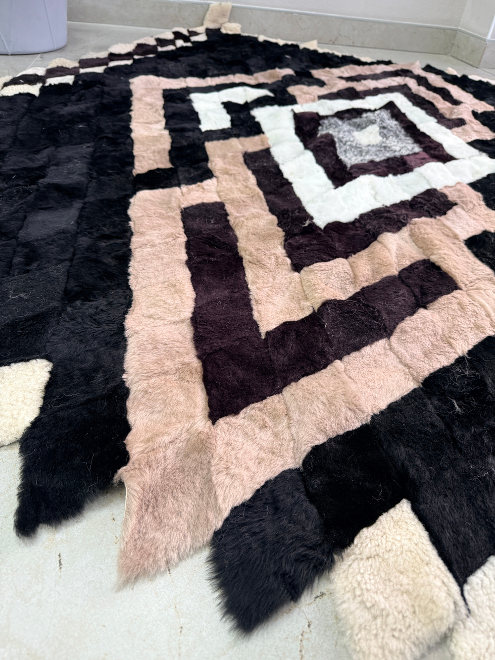 Покрывало меховое ковер из шкуры овчины