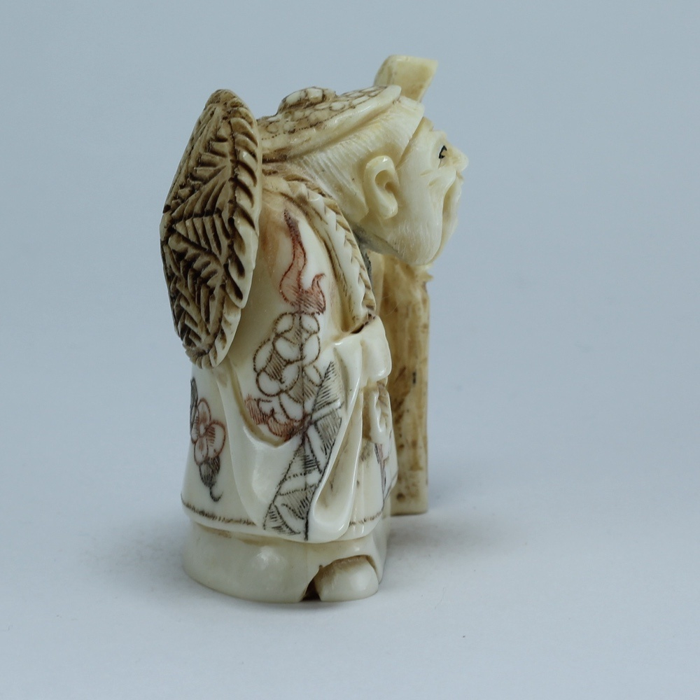 Эксклюзивная нэцкэ Дзюродзин с посохом