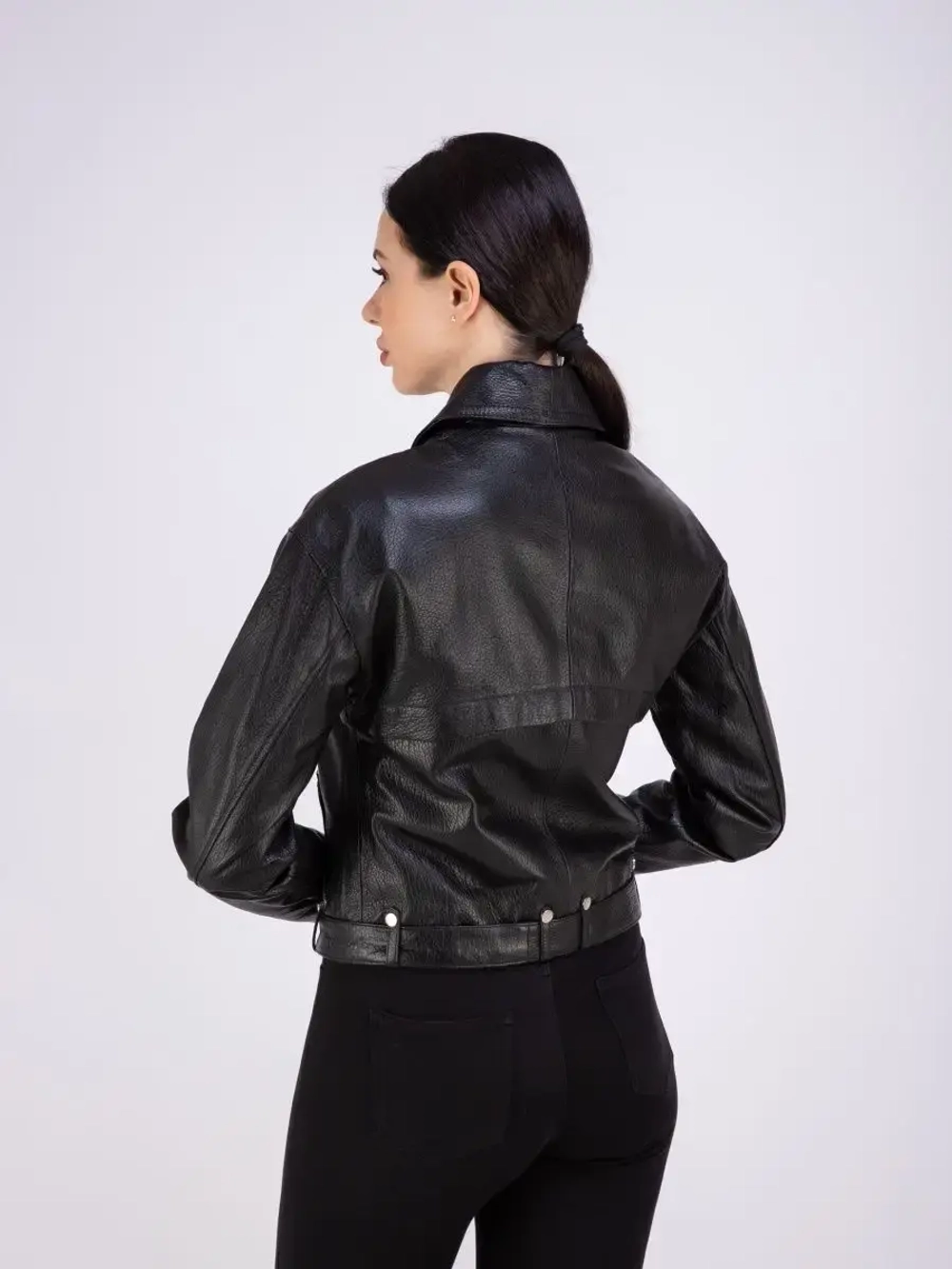 Кожаная куртка весна из натуральной кожи