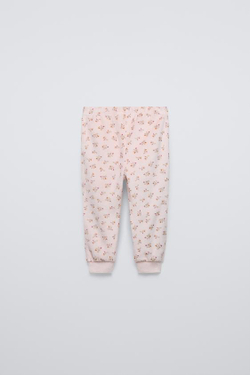 ZARA ПИЖАМА С ЦВЕТОЧНЫМ ПРИНТОМ, ЦВЕТ БУРГУНДСКОГО ВИНА