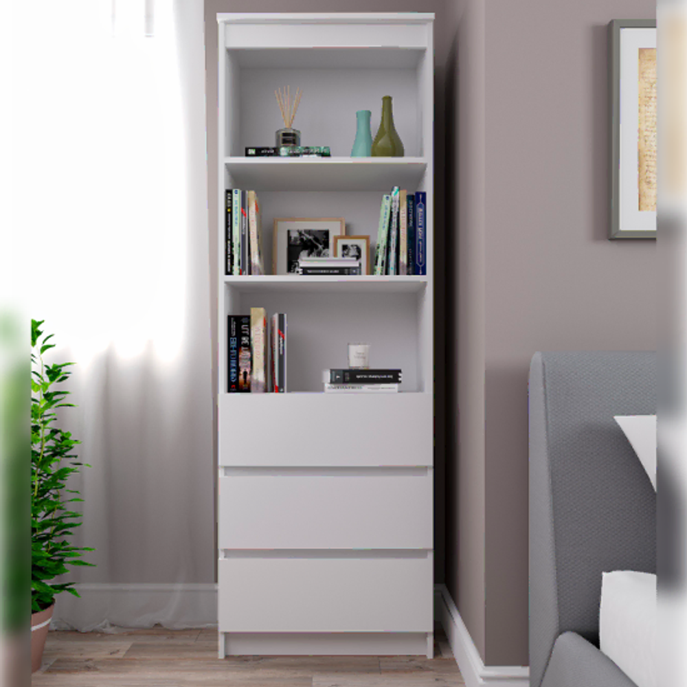 Стеллаж Мори МСТ 600.3 Белый (МП)