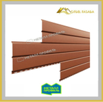 Сайдинг металлический L -Брус VikingMP E- RALL 8004 Коричневая медь 0.5мм