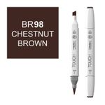 Маркер TOUCH  BRUSH на спирт.основе, два пера цв.BR98 каштановый
