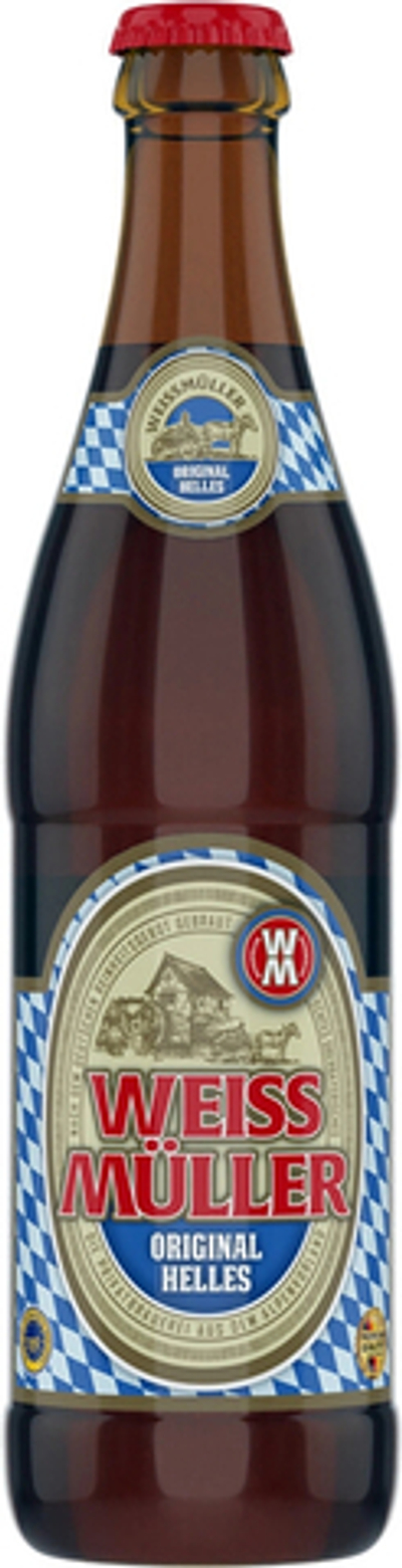 Пиво ВайсМюллер Ориджинал Хеллес / WeissMuller Original Helles 0.5 - стекло