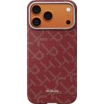 Pitaka Monogram Gold/Red Ultra-Slim Case for iPhone 17 Pro Max