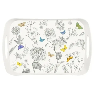 ПОДНОС С ДЕКОРОМ 412х50 ММ (белый)