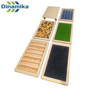 Тактильная дорожка Комби-5 из 5 секций с тележкой