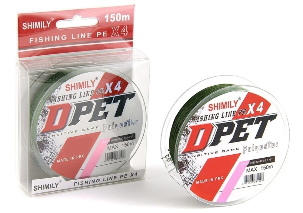 Шнур плетеный SHMILY DPET PE4 Х 150м
