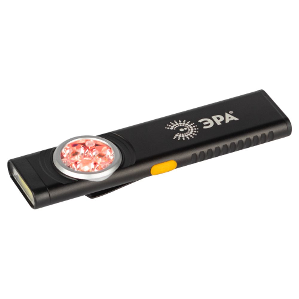 Светодиодный фонарь ЭРА Рабочие Практик RA-707 аккумуляторный 11 режимов магнит клипса турбо режим 10Вт | Рабочие  фонари