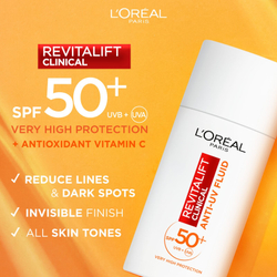 L’Oreal Paris Revitalift Clinical - флюид для лица с витамином С /  SPF 50+ 50  ml  / GTIN 3600524103330