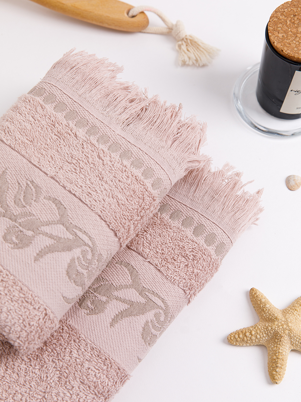 Полотенце махровое, г/к, жак., "Венеция" 70х135, арт. AVEN70-135, цвет: 280820-Розовый,