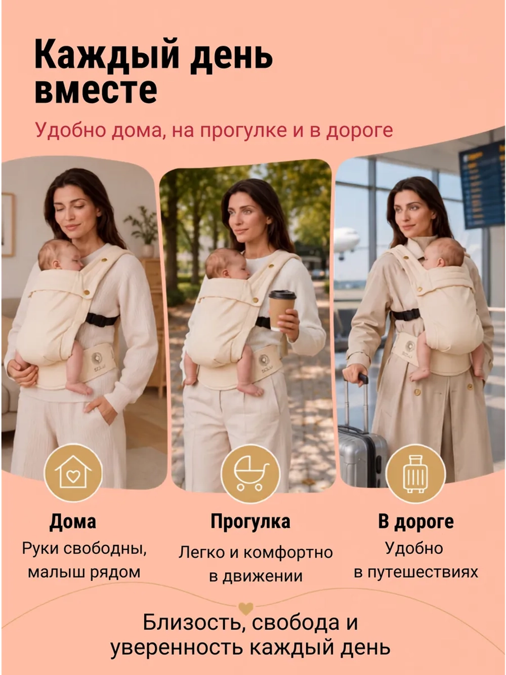 Эргорюкзак для новорожденных слинг рюкзак переноска
