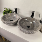 Раковина из мрамора ПАРА! Erozy Grey EM-64531 46*46*15 0186