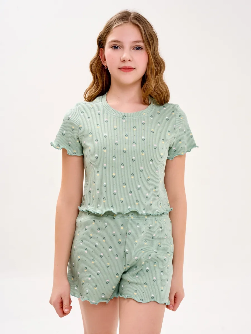 Пижама лапша домашняя с шортами