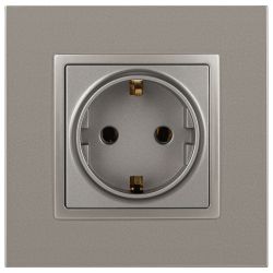 Розетка ЭРА Elegance 14-2101-16 с заземлением 2P+E Schuko 16А-250В титан