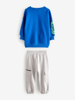 Толстовка и брюки карго в комплекте для мальчика Next N96-342, Синий, Серый