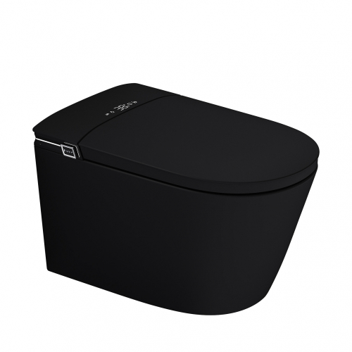 Электронный унитаз-биде ABBER Bequem AC1121SMB подвесной черный матовый