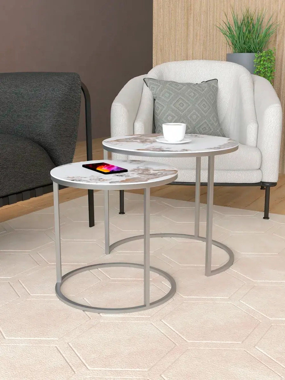 Комплект журнальных столов Акцент - керамогранит 201SLPAGKER