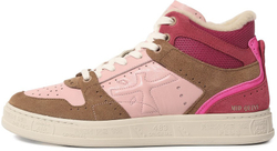 Premiata Midquinn D Розовые с коричневым с мехом