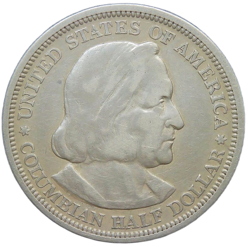 США 50 центов (1/2 доллара, half dollar) 1892-1893 ''Колумбийская выставка'' (VF)