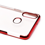 Прозрачный глянцевый чехол с красной окантовкой для Samsung A10s
