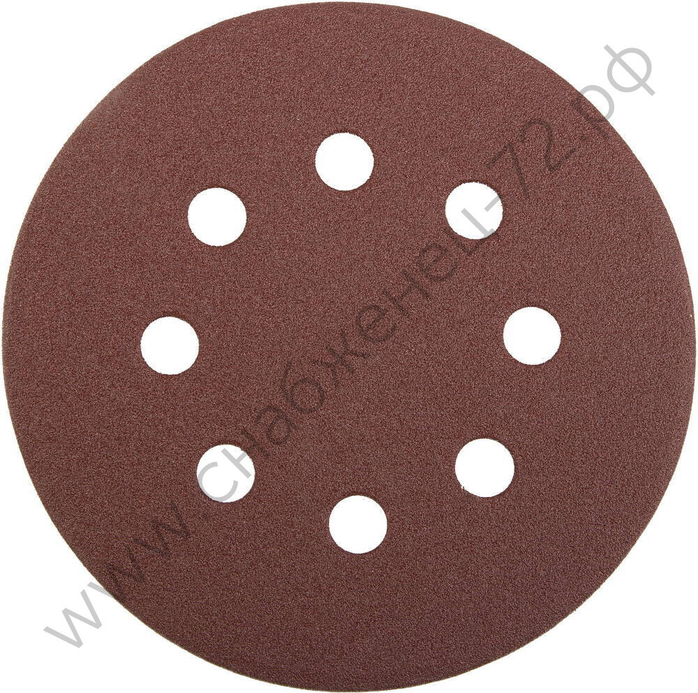 Круг STAYER ″PROFI″ из абразивной бумаги на велкро основе, 8 отв., P80, 125мм, 5шт