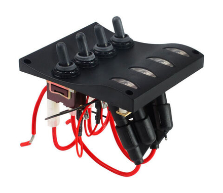 Панель бортового питания 4 переключателя, индикация