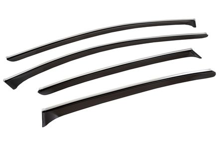 Дефлекторы окон CHROMEX с хром. молдингом Mazda 3 (BP) хэтчбек (2019-), 4шт.
