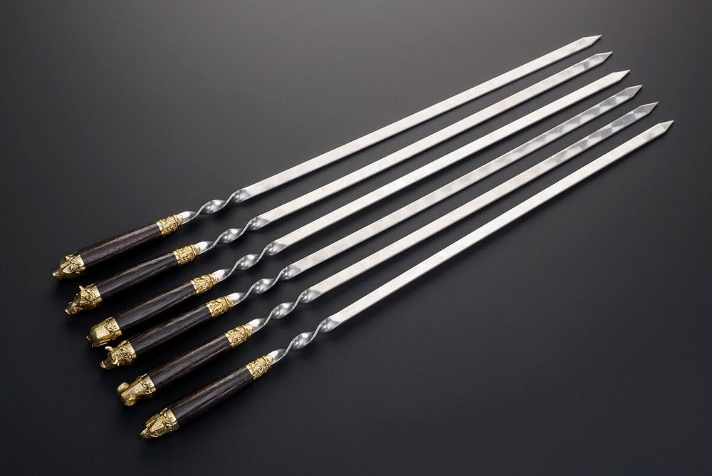 Набор шампуров "Охотник №3" в чехле из натуральной кожи