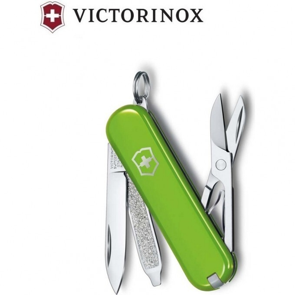 Нож-брелок Victorinox Classic SD Colors, 58 мм, 7 функций, "Smashed Avocado"