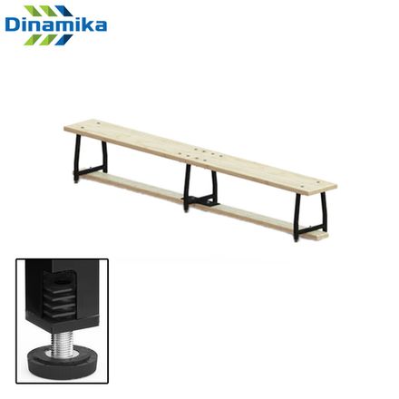 Скамейка гимнастическая 3000 мм ЭКОНОМ (щит дерево) ножки с РО металлические (из 2 частей)