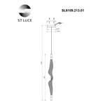 SL6109.213.01 Светильник подвесной ST-Luce Золотистый/Белый LED 1*25W 3000K
