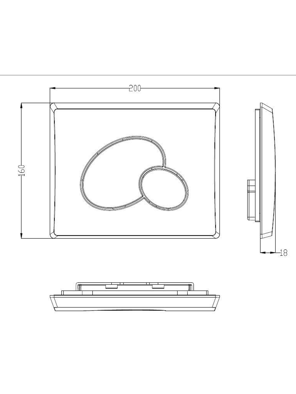 Кнопка белая нажимная для инсталляции WeltWasser  WW MARBERG 410 RD GL-WT  10000010232  Круглая