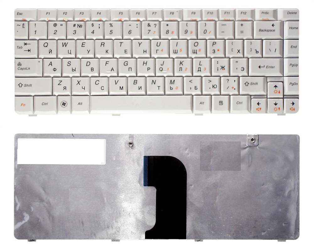 Клавиатура для ноутбука Lenovo IdeaPad U450 E45 белая