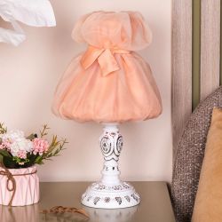 Настольная лампа Корса Сильвер Мадлен Пудровый