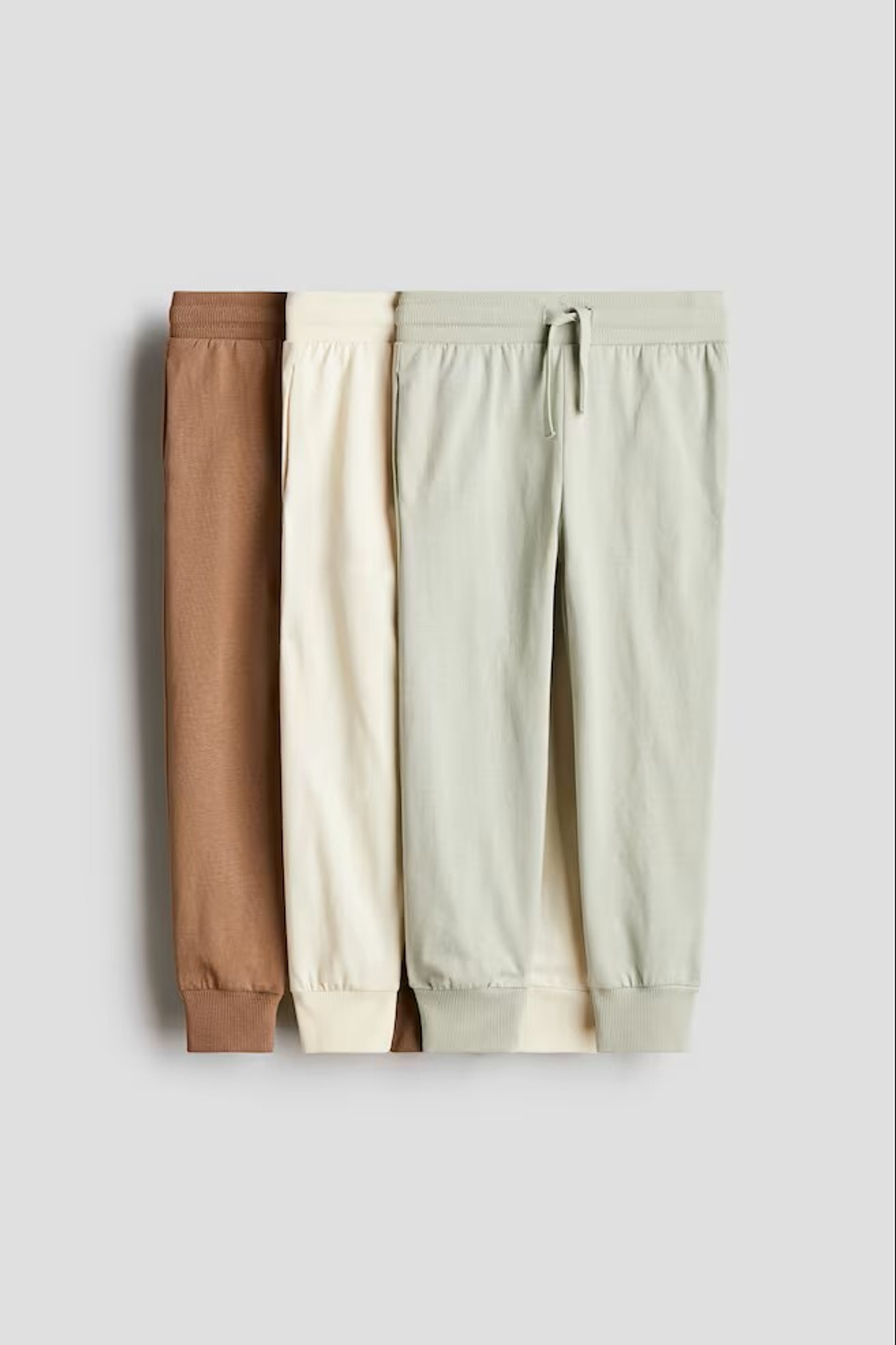 H&M Набор из трех брюк-джоггеров, светло-зеленый