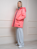 Женская парка на флисе "Соло" коралл