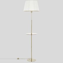 Citilux Линц CL402980T Торшер бронза со столиком и белым абажуром