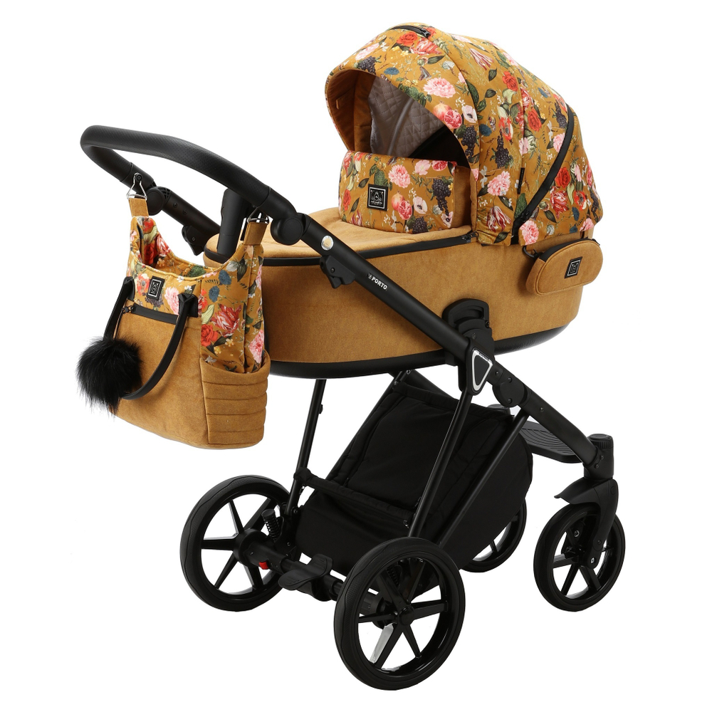 Детская коляска Adamex Porto Flowers FL-3 (3в1)