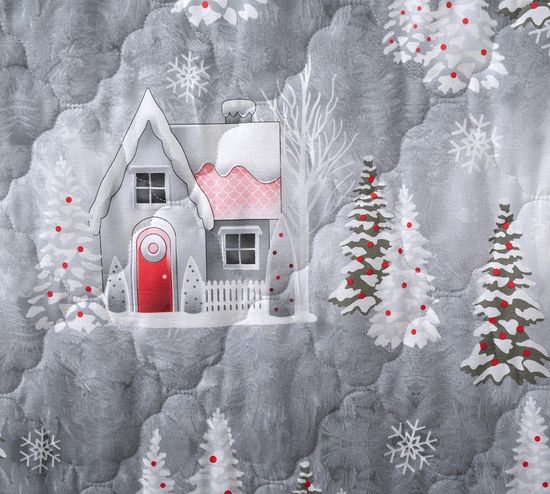 Покрывало стеганое Зимняя прогулка перкаль