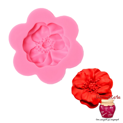 Молд силиконовый "Фиалка", 6*6*1,2 см