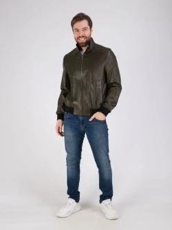 Куртка кожаная из натуральной кожи демисезон