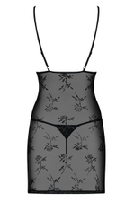 Чёрная эротичная сорочка со стрингами Bride Chemise SM (42-44) (Цвет: черный)