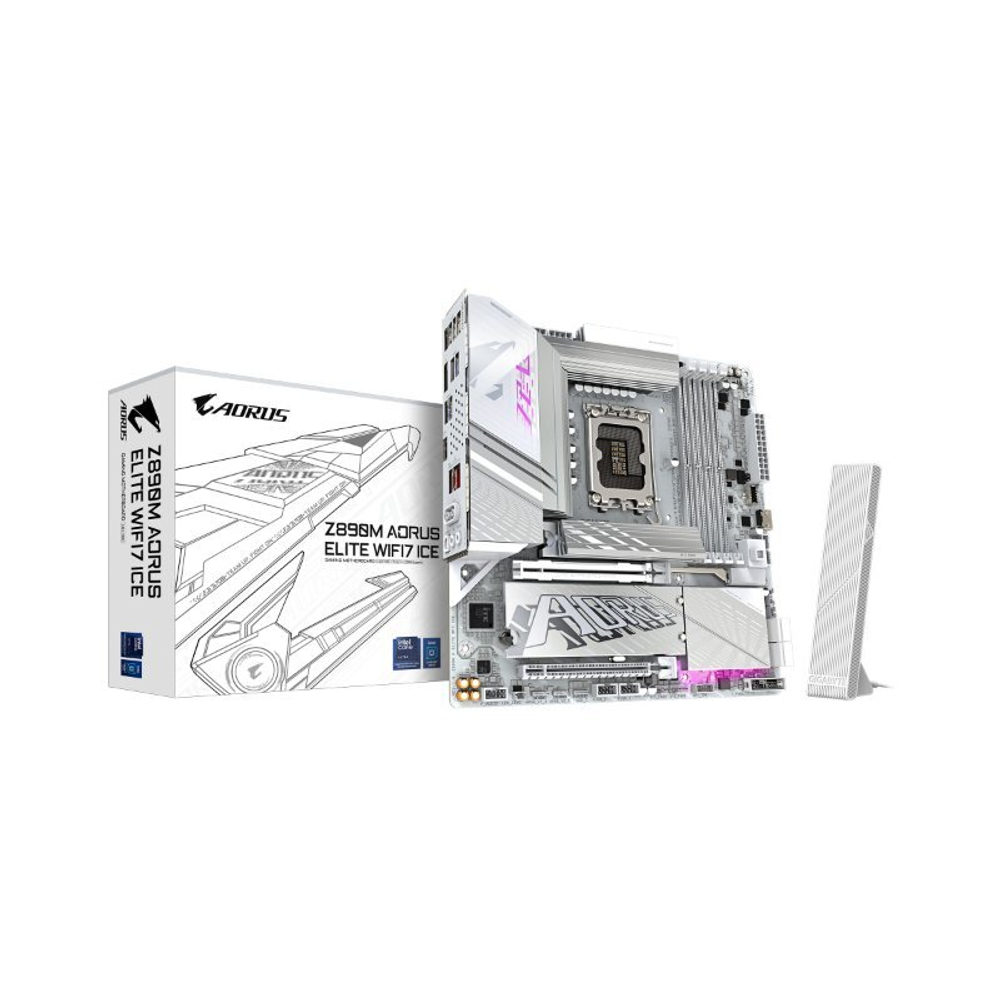 Материнская плата Gigabyte Z890M AORUS ELITE WIFI7 ICE, LGA1851, DDR5, mATX