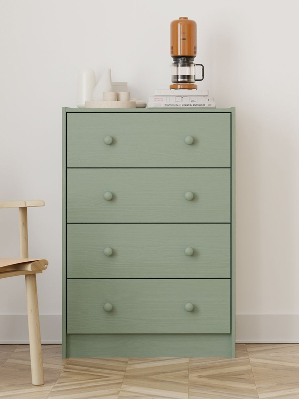 Dipriz Комод Раст 4 ящика из сосны, 62х30х90, эвкалипт