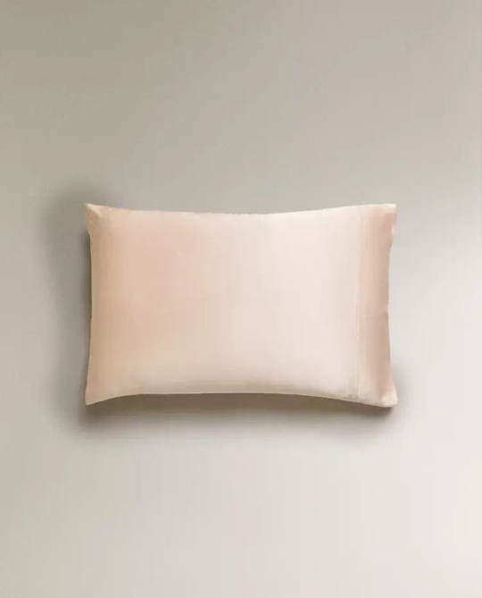 ZARA HOME НАВОЛОЧКА ИЗ 100% ТУТОВОГО ШЕЛКА, РОЗОВЫЙ