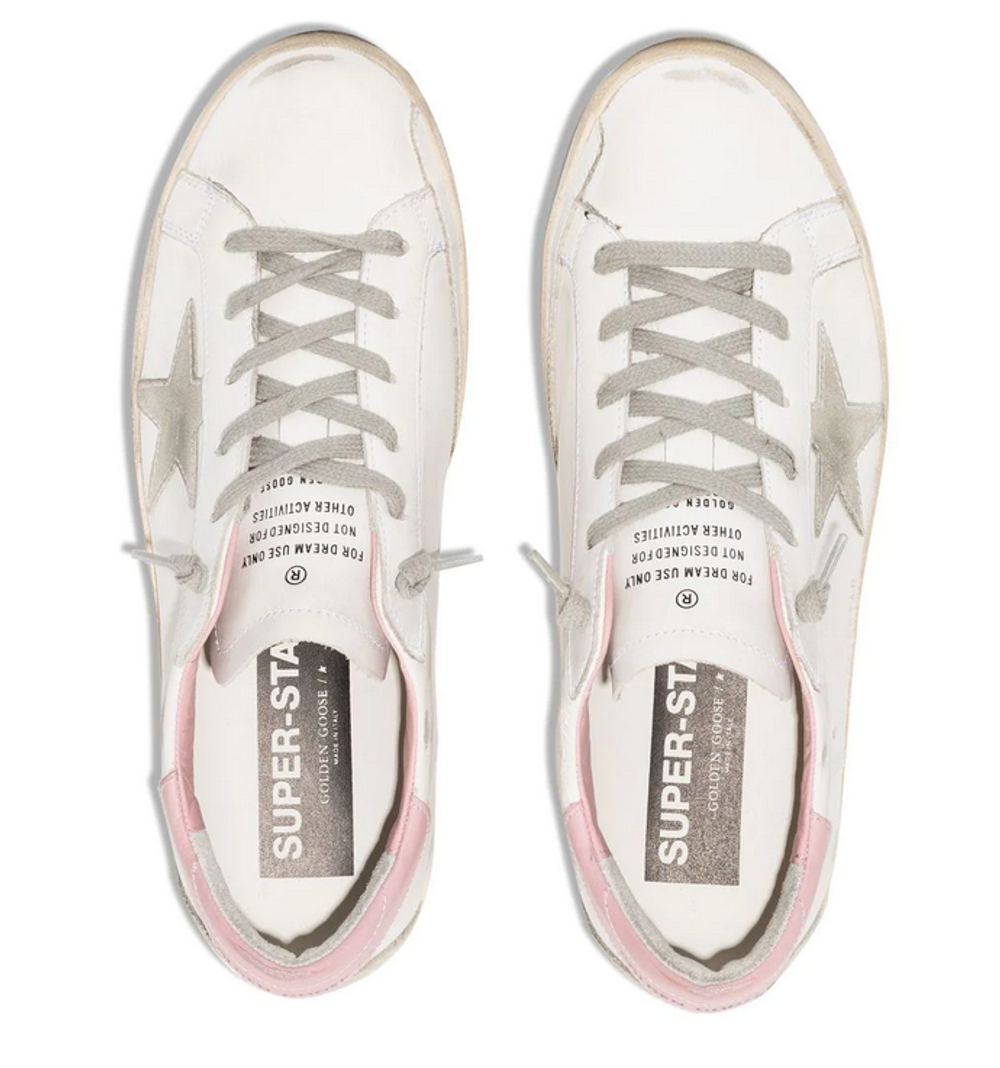 Кеды Golden Goose 'Superstar' Distressed lace-up trainers