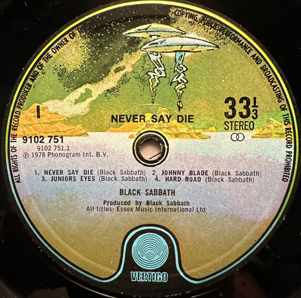 Black Sabbath - Never Say Die! (Англия 1978г.)