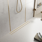 Душевой лоток Drain System 800 DS230208/17 Золото матовое, с двусторонней панелью «Plate» под плитку